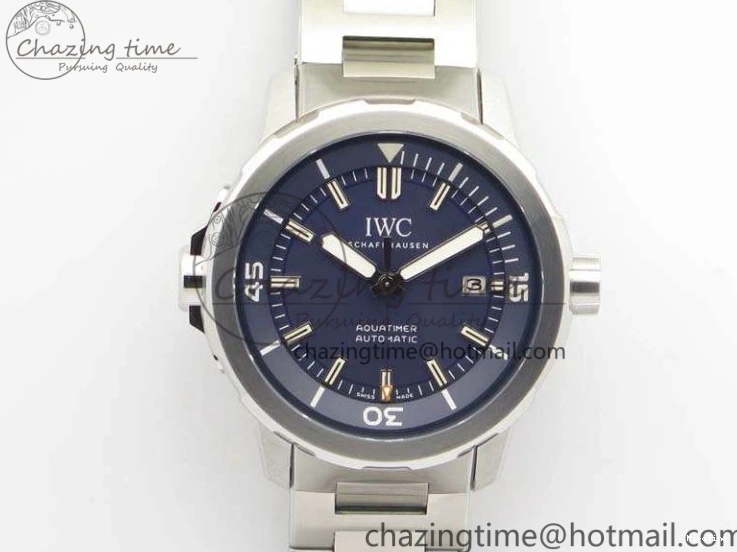MIROTIME 0329 EasyMatch Aquatimer Automatic IW329004 V6F 1:1 Best Edition Blue Dial On SS Bracelet MIYOTA 7224